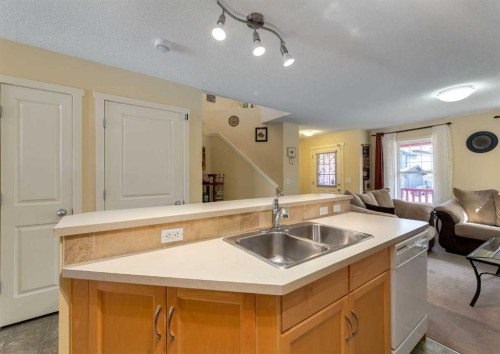 471 Silverado Plains Circle Sw, Calgary, AB - Indoor Photo Showing Kitchen With Double Sink