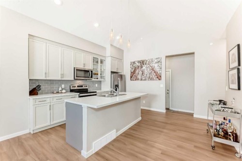 277 Lucas Avenue Nw, Calgary, AB - Indoor Photo Showing Kitchen With Double Sink