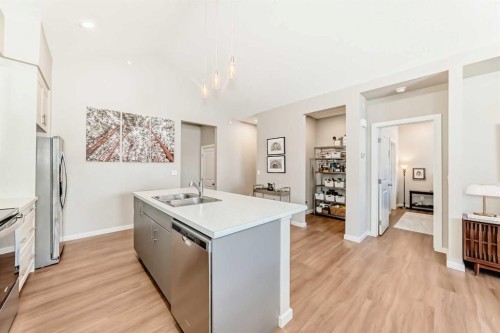 277 Lucas Avenue Nw, Calgary, AB - Indoor Photo Showing Kitchen With Double Sink