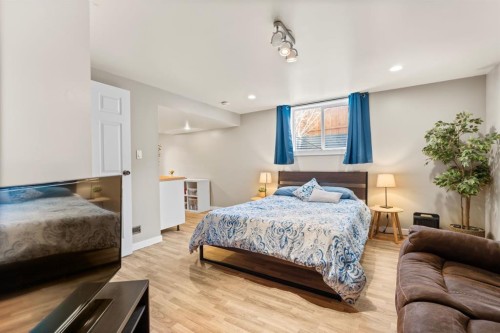 128 Allandale Close Se, Calgary, AB - Indoor Photo Showing Bedroom