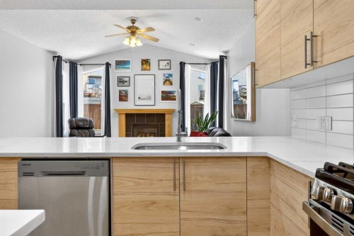 865 Citadel Way Nw, Calgary, AB - Indoor Photo Showing Kitchen With Double Sink
