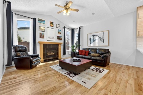865 Citadel Way Nw, Calgary, AB - Indoor Photo Showing Living Room With Fireplace
