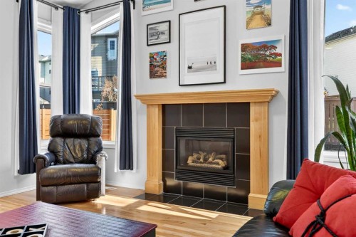 865 Citadel Way Nw, Calgary, AB - Indoor Photo Showing Living Room With Fireplace