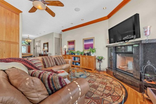 183 Westview Drive Sw, Calgary, AB - Indoor Photo Showing Living Room With Fireplace