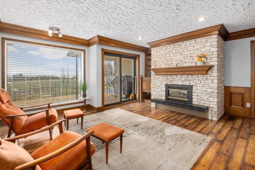 155 Croxford Estates Ne, Airdrie, AB - Indoor Photo Showing Living Room With Fireplace