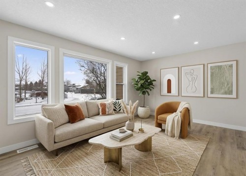 5625 Templehill Road Ne, Calgary, AB - Indoor Photo Showing Living Room