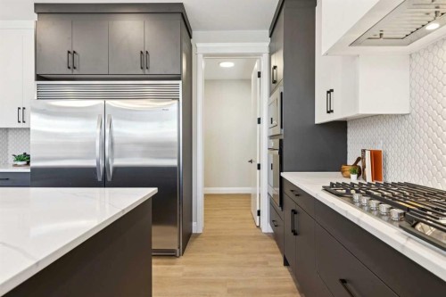 96 Cranbrook Way Se, Calgary, AB - Indoor Photo Showing Kitchen With Upgraded Kitchen
