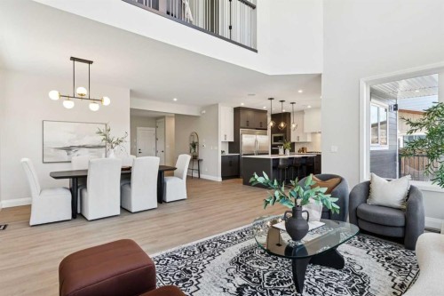 96 Cranbrook Way Se, Calgary, AB - Indoor Photo Showing Living Room