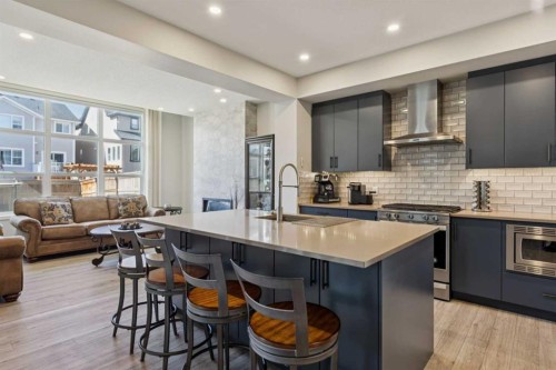 293 Masters Avenue Se, Calgary, AB - Indoor Photo Showing Kitchen With Upgraded Kitchen