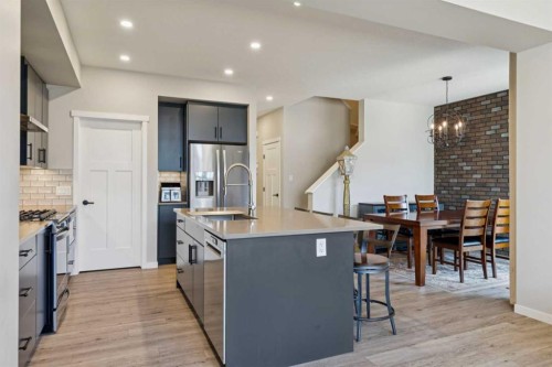 293 Masters Avenue Se, Calgary, AB - Indoor Photo Showing Kitchen With Stainless Steel Kitchen With Upgraded Kitchen