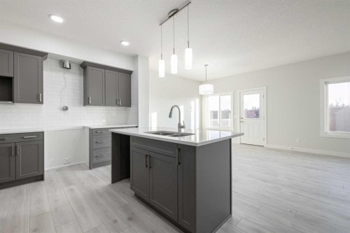 182 Sora Way Se, Calgary, AB - Indoor Photo Showing Kitchen With Double Sink With Upgraded Kitchen