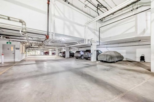 402-30 Shawnee Common Sw, Calgary, AB - Indoor Photo Showing Garage