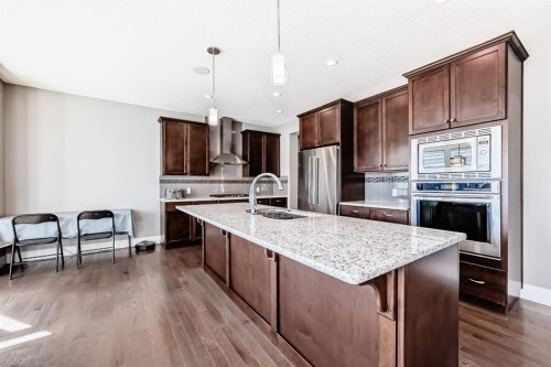 88 Masters Way Se, Calgary, AB - Indoor Photo Showing Kitchen With Upgraded Kitchen