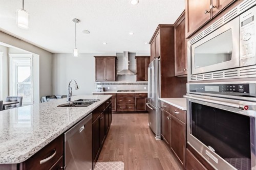 88 Masters Way Se, Calgary, AB - Indoor Photo Showing Kitchen With Double Sink With Upgraded Kitchen