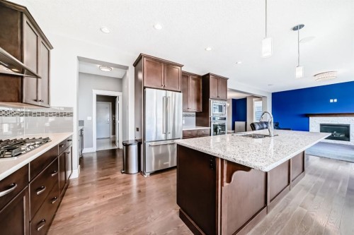 88 Masters Way Se, Calgary, AB - Indoor Photo Showing Kitchen With Upgraded Kitchen