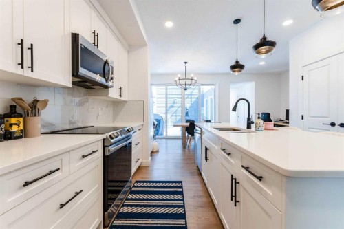 76 Lucas Boulevard Nw, Calgary, AB - Indoor Photo Showing Kitchen With Upgraded Kitchen