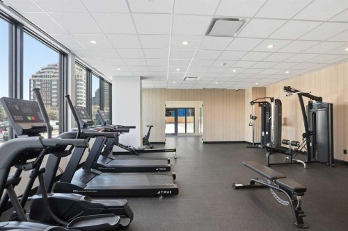 Package #1-730 2 Avenue Sw, Calgary, AB - Indoor Photo Showing Gym Room