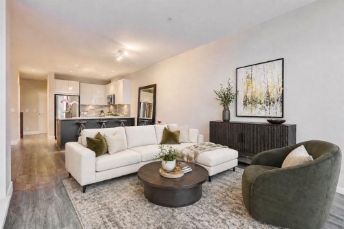 119 Confluence Mews Se, Calgary, AB - Indoor Photo Showing Living Room