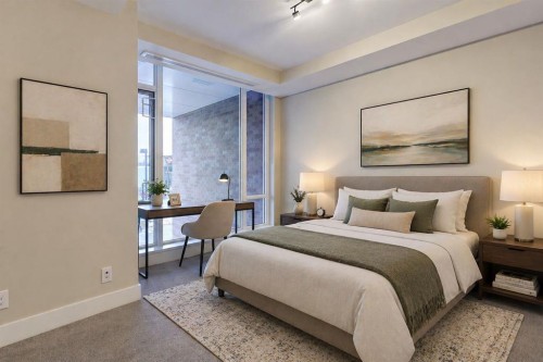 119 Confluence Mews Se, Calgary, AB - Indoor Photo Showing Bedroom