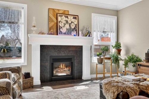 280 Mt Selkirk Close Se, Calgary, AB - Indoor Photo Showing Living Room With Fireplace