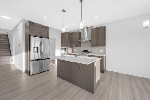 119 Homestead Common Ne, Calgary, AB - Indoor Photo Showing Kitchen With Upgraded Kitchen