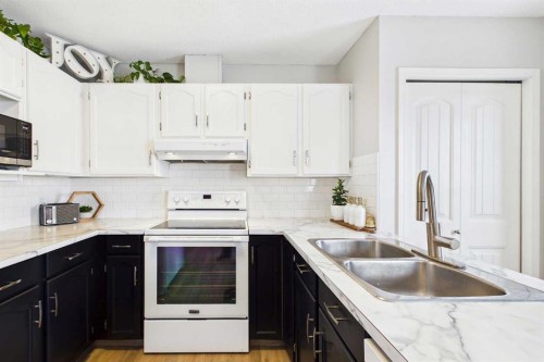 6 Green Meadow Crescent, Strathmore, AB - Indoor Photo Showing Kitchen With Double Sink