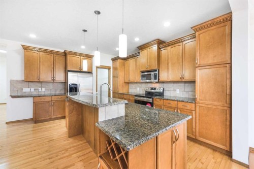 125 Autumn Gardens Se, Calgary, AB - Indoor Photo Showing Kitchen With Double Sink With Upgraded Kitchen