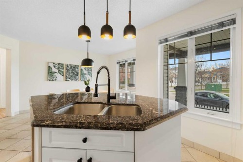 66 Inverness Close Se, Calgary, AB - Indoor Photo Showing Kitchen With Double Sink