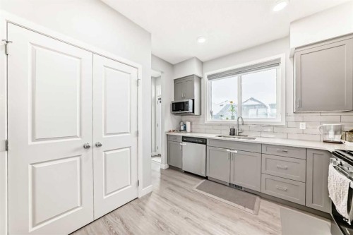 33 Savanna Manor Ne, Calgary, AB - Indoor Photo Showing Kitchen With Upgraded Kitchen