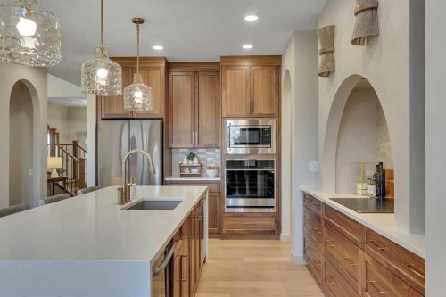 973 South Shore Terrace, Chestermere, AB - Indoor Photo Showing Kitchen With Upgraded Kitchen