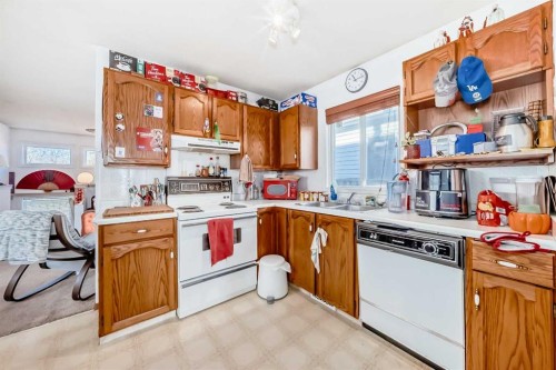 142 Hunterhorn Drive Ne, Calgary, AB - Indoor Photo Showing Kitchen With Double Sink