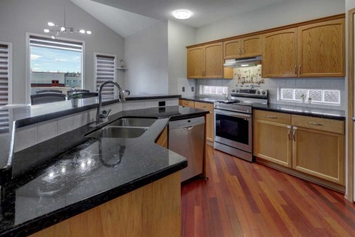 17 Royal Birch Way Nw, Calgary, AB - Indoor Photo Showing Kitchen With Double Sink
