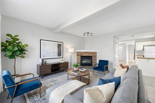 45 Country Hills Crescent Nw, Calgary, AB - Indoor Photo Showing Living Room With Fireplace