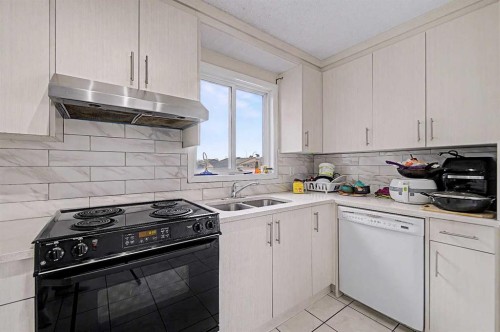 48 Whitworth Way Ne, Calgary, AB - Indoor Photo Showing Kitchen With Double Sink