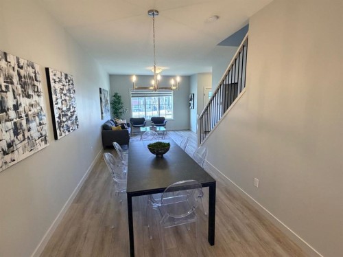 224 River Heights Drive, Cochrane, AB - Indoor Photo Showing Dining Room