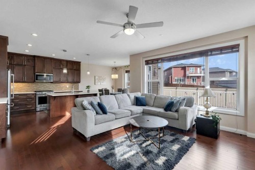194 Redstone Park Ne, Calgary, AB - Indoor Photo Showing Living Room