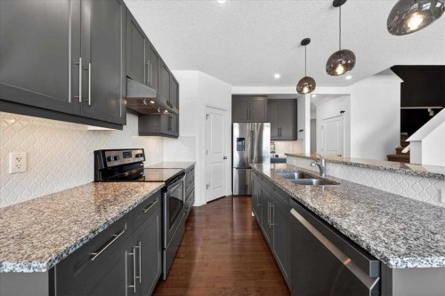 20 Nolancrest Green Nw, Calgary, AB - Indoor Photo Showing Kitchen With Double Sink With Upgraded Kitchen