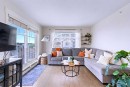 4408-155 Skyview Ranch Way Ne, Calgary, AB  - Indoor Photo Showing Living Room 