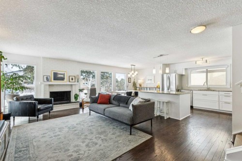 52 Beddington Circle, Calgary, AB - Indoor Photo Showing Living Room With Fireplace
