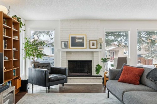 52 Beddington Circle, Calgary, AB - Indoor Photo Showing Living Room With Fireplace