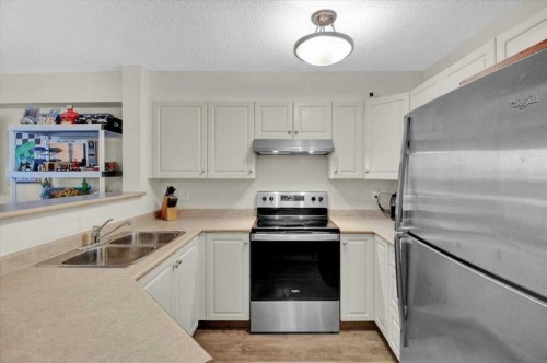 4122-4975 130 Avenue Se, Calgary, AB - Indoor Photo Showing Kitchen With Double Sink
