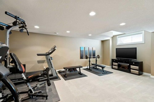 325 Evanspark Circle Nw, Calgary, AB - Indoor Photo Showing Gym Room
