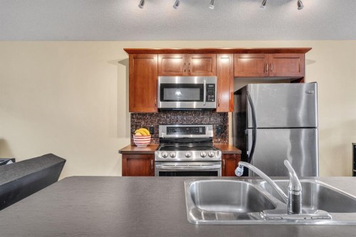 301 Skyview Ranch Drive Ne, Calgary, AB - Indoor Photo Showing Kitchen With Double Sink