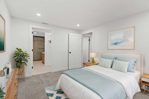 212 Queen Anne Road Se, Calgary, AB - Indoor Photo Showing Bedroom