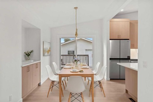 212 Queen Anne Road Se, Calgary, AB - Indoor Photo Showing Dining Room