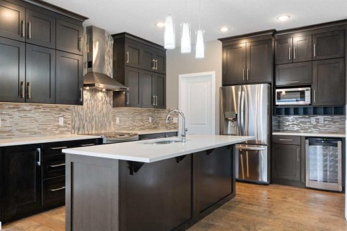 51 Sage Bank Court Nw, Calgary, AB - Indoor Photo Showing Kitchen With Stainless Steel Kitchen With Upgraded Kitchen