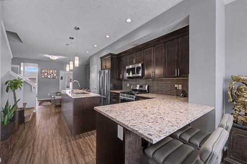 186 Cornerstone Avenue Ne, Calgary, AB - Indoor Photo Showing Kitchen With Stainless Steel Kitchen With Upgraded Kitchen