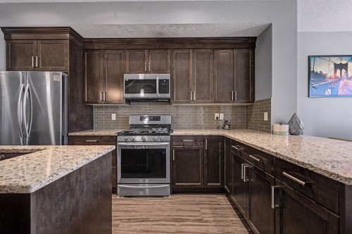 186 Cornerstone Avenue Ne, Calgary, AB - Indoor Photo Showing Kitchen With Stainless Steel Kitchen With Upgraded Kitchen