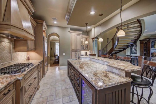 2626 Evercreek Bluffs Way Sw, Calgary, AB - Indoor Photo Showing Kitchen With Upgraded Kitchen