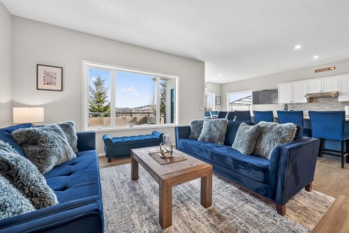 44 Bow Ridge Drive, Cochrane, AB - Indoor Photo Showing Living Room